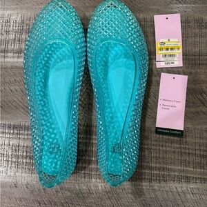 Wild Fable blue jelly flats- size 8